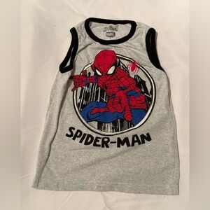 Marvel Spider-Man Gray and Red Tank Top
